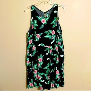 Old Navy Black Floral Dress